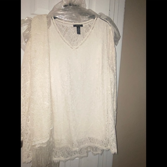 White lace top /throw over Bundle new - Picture 1 of 10